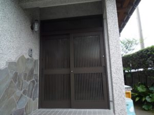 玄関引き戸取替え完成